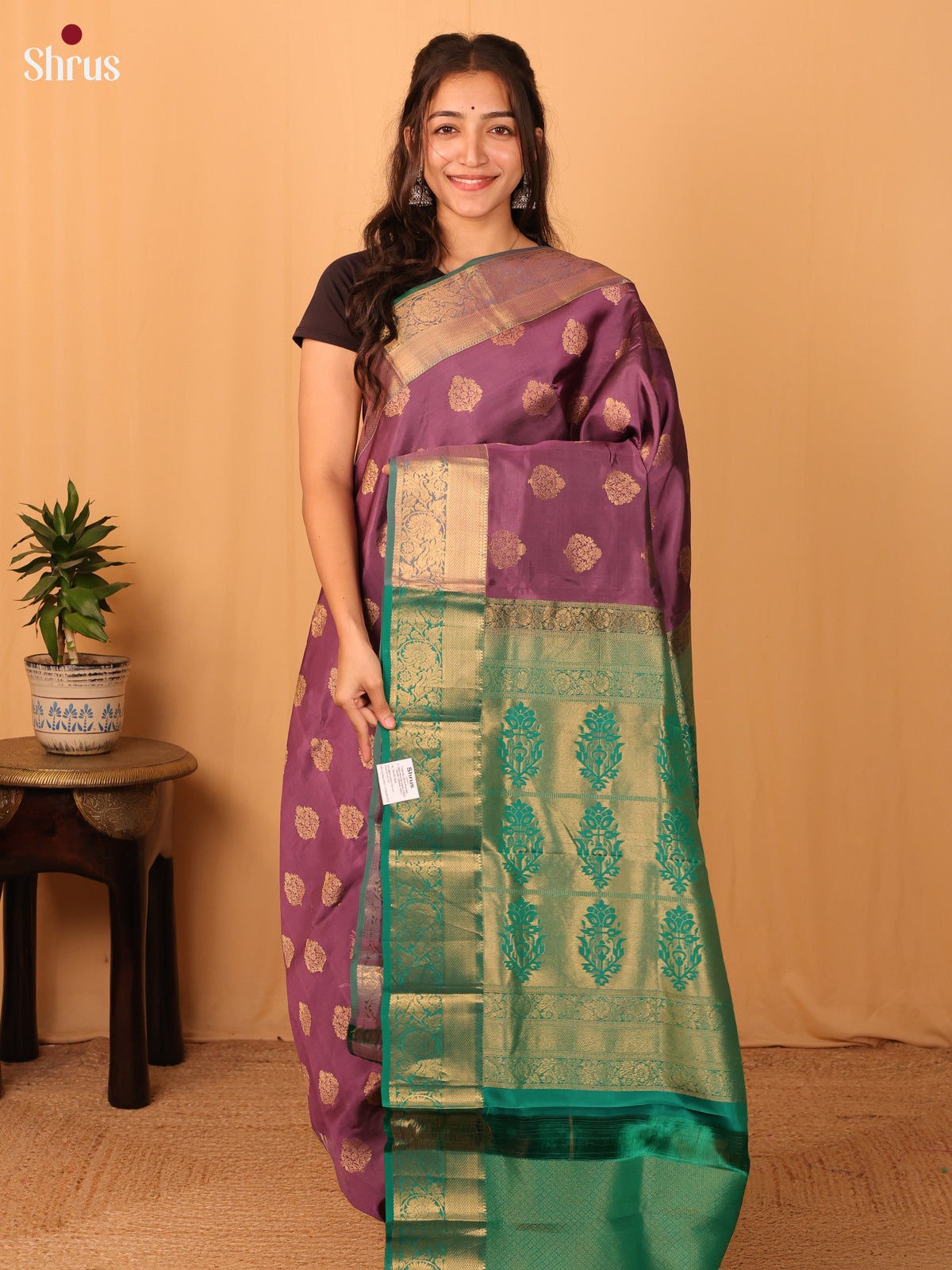 DAS17087 - Kanchipuram-halfpure Saree