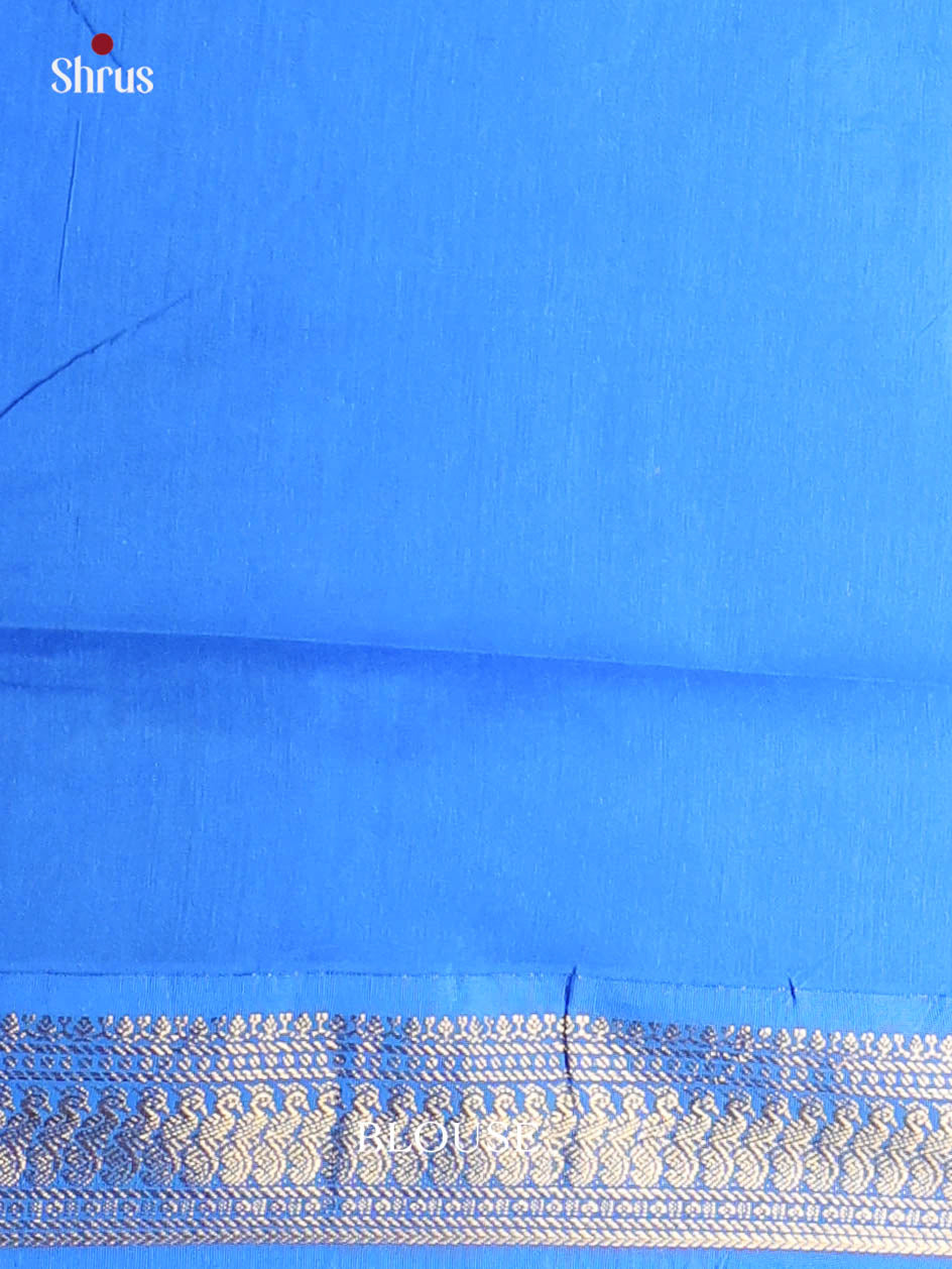 Lite Blue & Blue - Kalyani Cotton Saree - Shop on Shrus.com