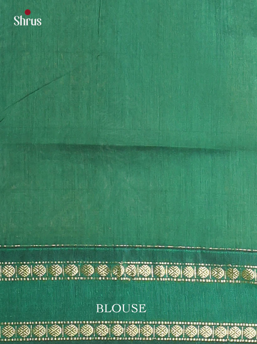 Lite Brown & Green - Kalyani Cotton Saree - Shop on Shrus.com