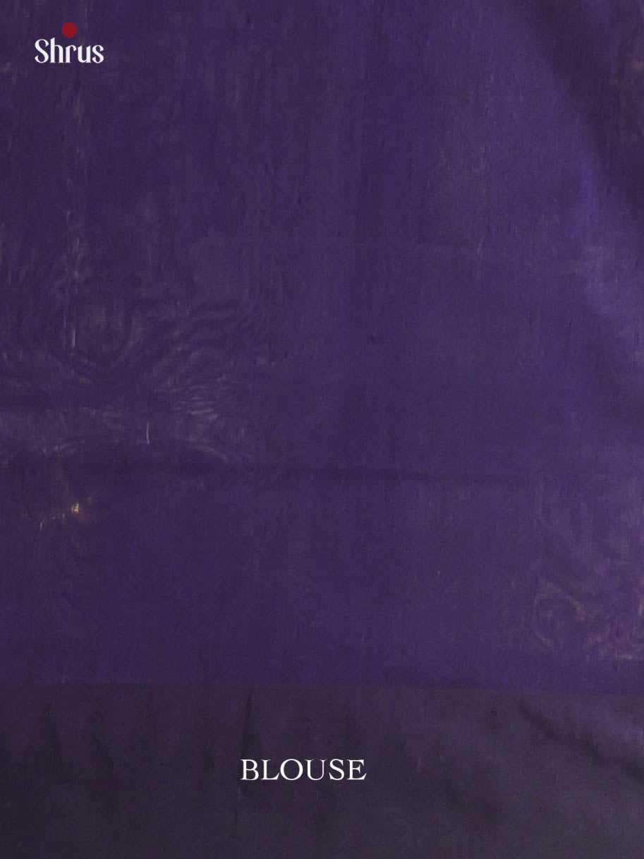 Grey & Blue- Kalyani Cotton Saree - Shop on Shrus.com
