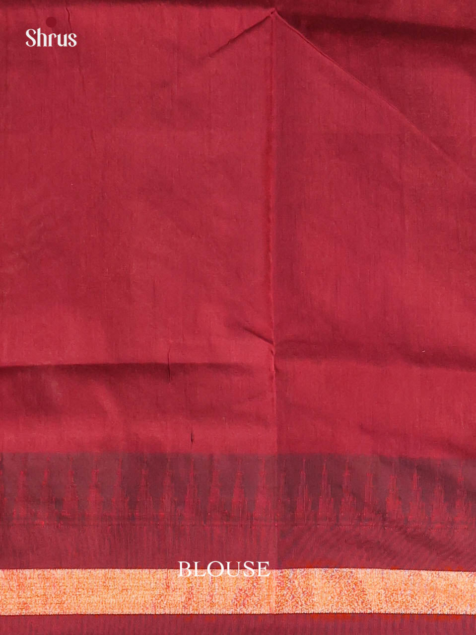 Mustard & Maroon- Kalyani Cotton Saree - Shop on Shrus.com