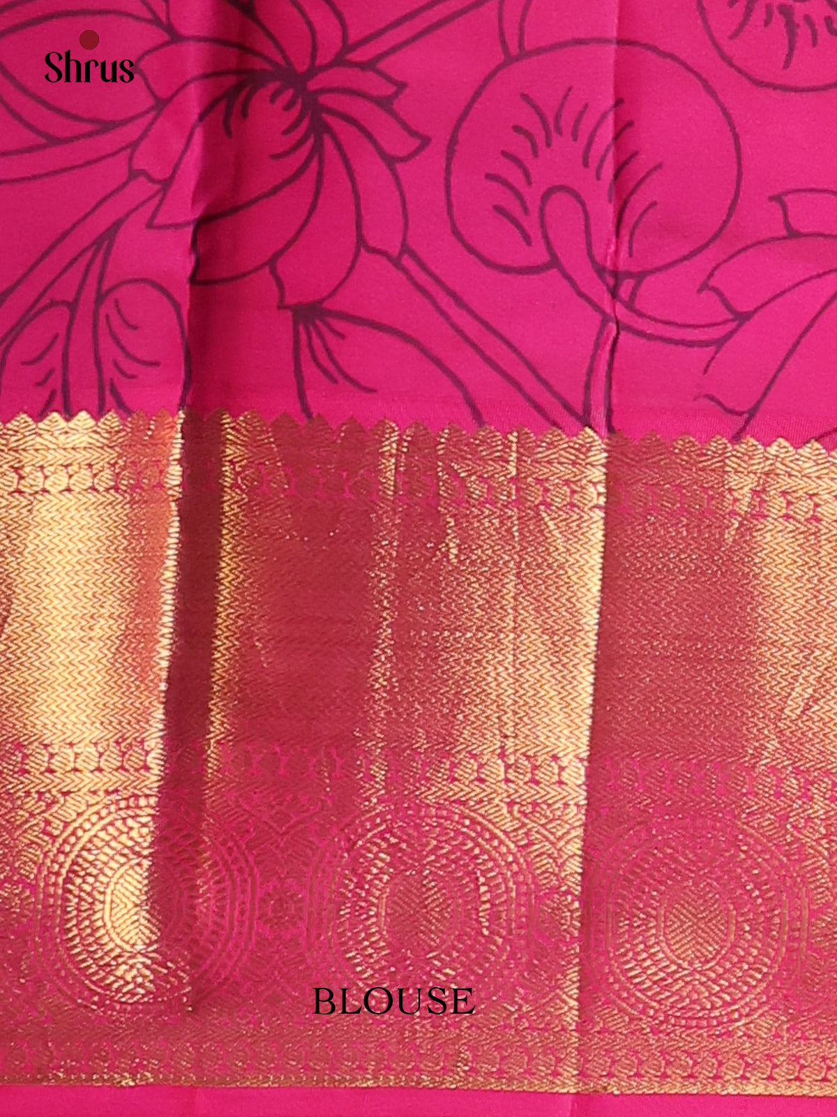 Lite Pink & Pink   - Kanchipuram silk Saree - Shop on Shrus.com
