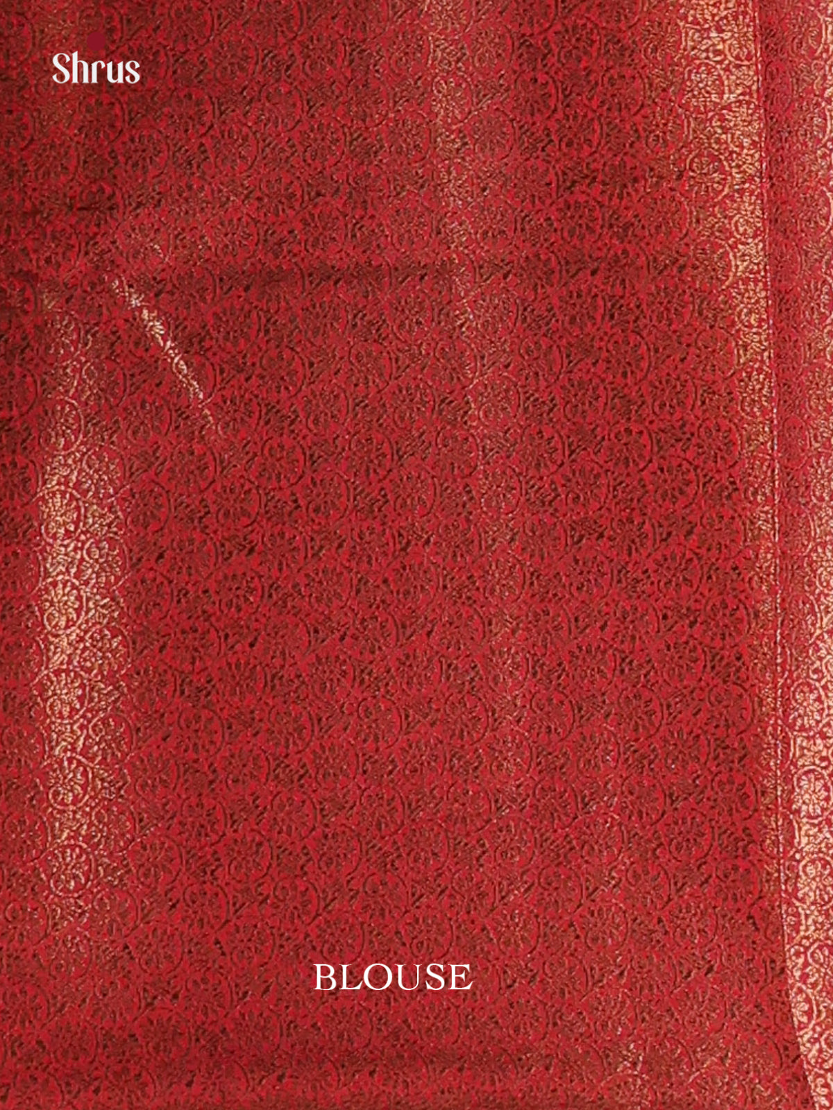 Blue & Red - Semi Jute Saree - Shop on Shrus.com