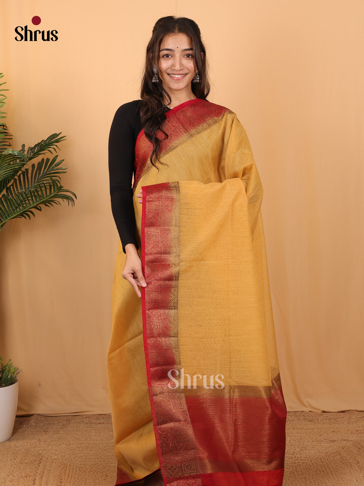 DAS22210 - Semi Jute Saree - Shop on Shrus.com
