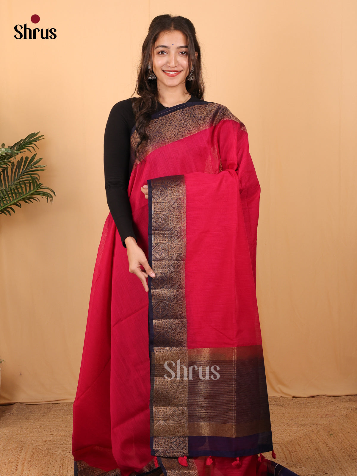 DAS22212 - Semi Jute Saree - Shop on Shrus.com