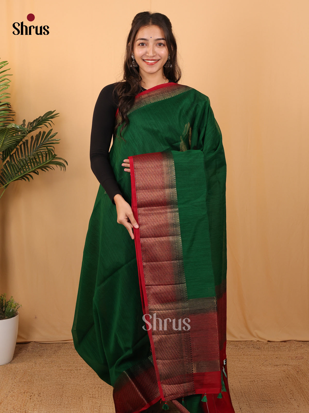 DAS22215 - Semi Jute Saree - Shop on Shrus.com