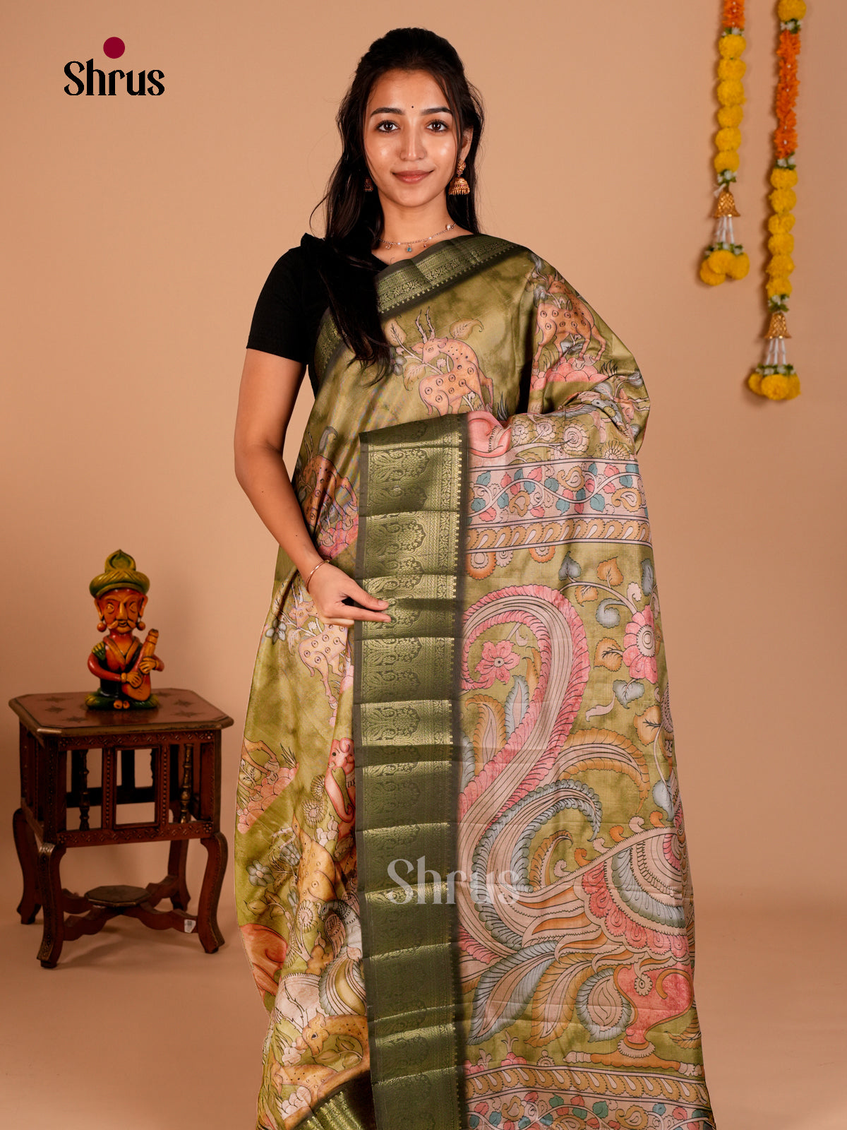DAS22267 - Chennur-Print Saree - Shop on Shrus.com