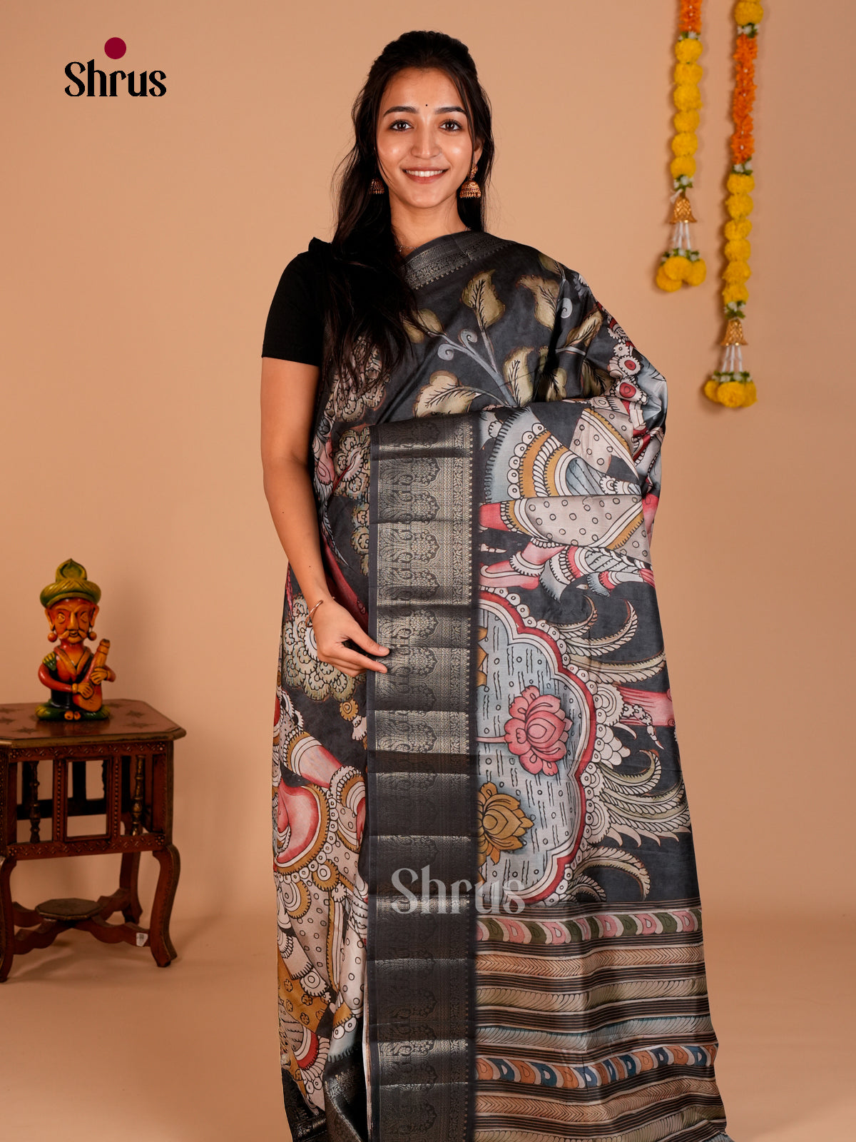 DAS22270 - Chennur-Print Saree - Shop on Shrus.com
