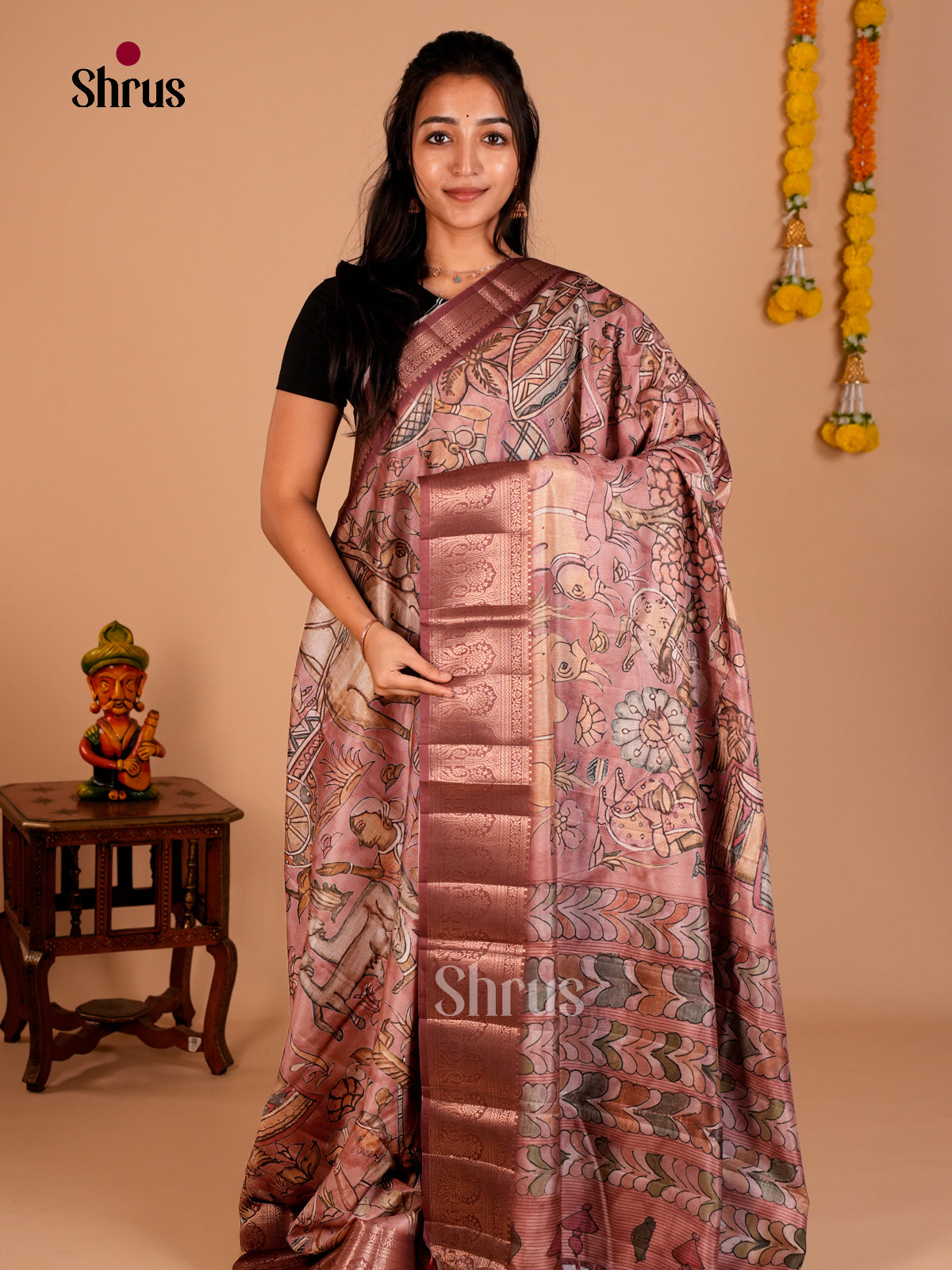 DAS22311 - Chennur-Print Saree - Shop on Shrus.com