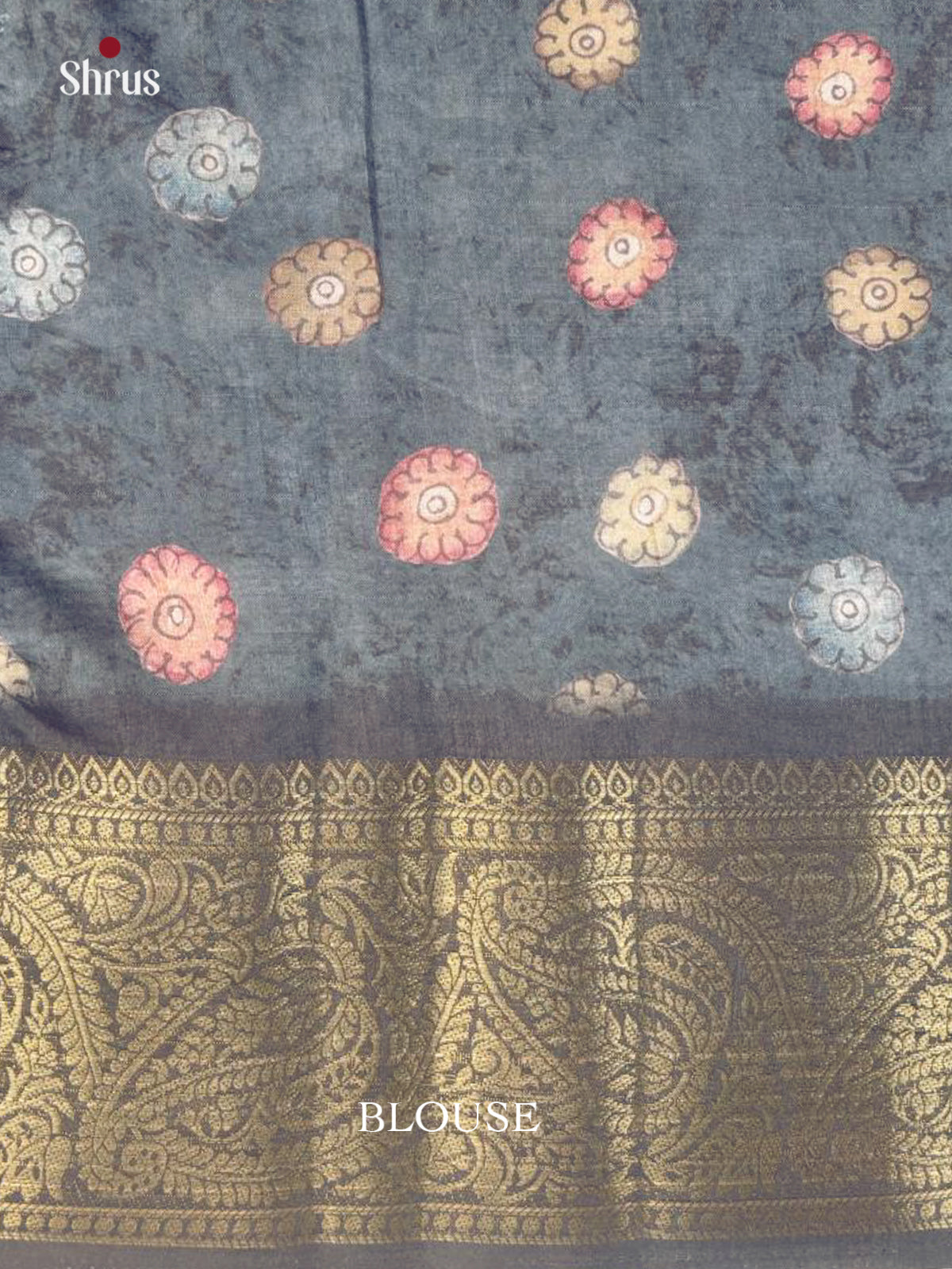 Black  - Chennur-Print Saree - Shop on Shrus.com