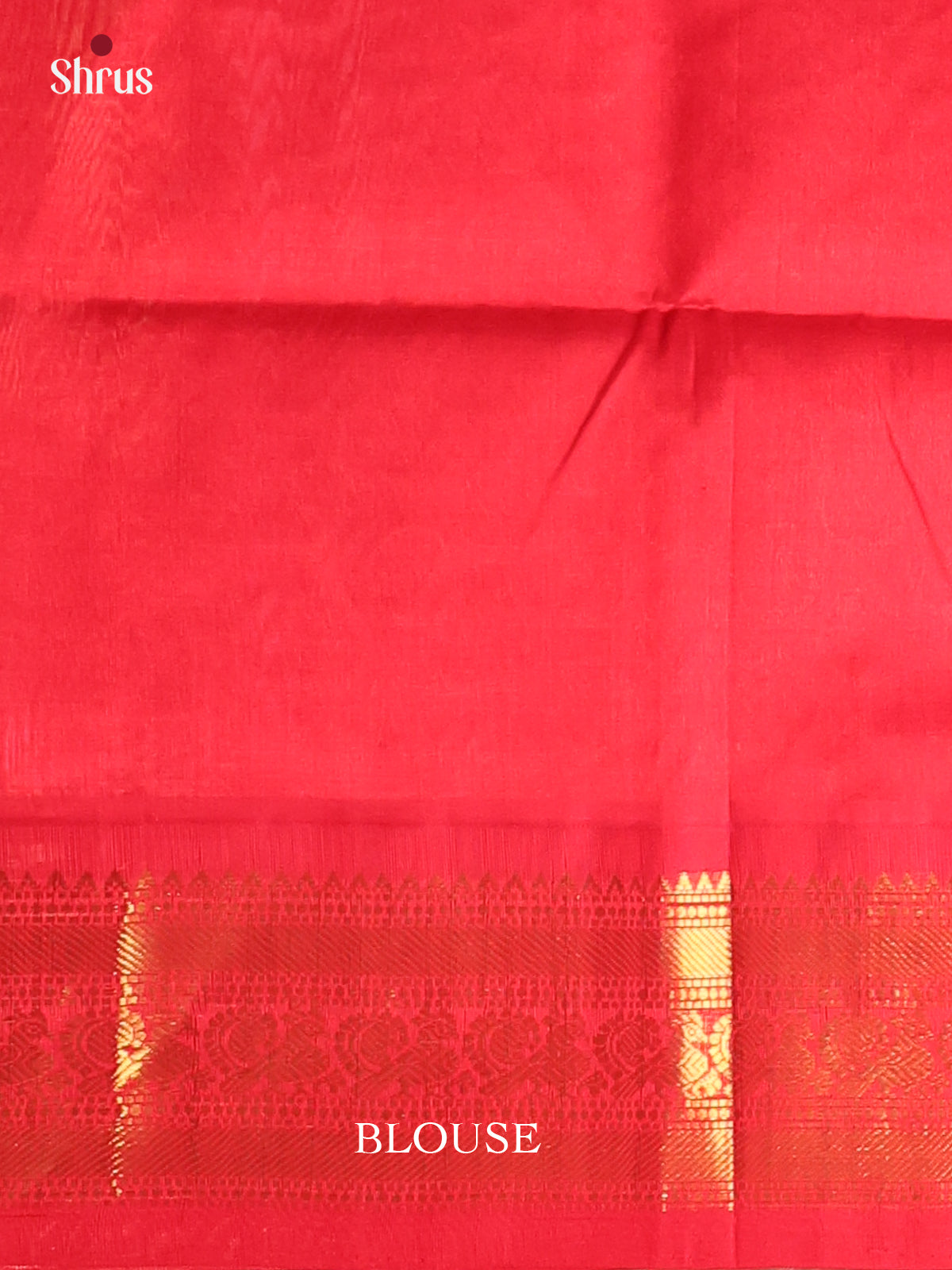 Green  & Red - Silk Cotton Saree - Shop on Shrus.com