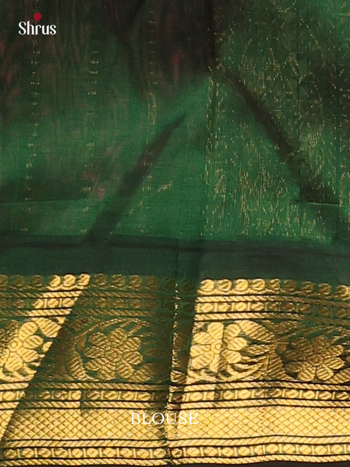 Red & Green - Silk Cotton Saree - Shop on Shrus.com