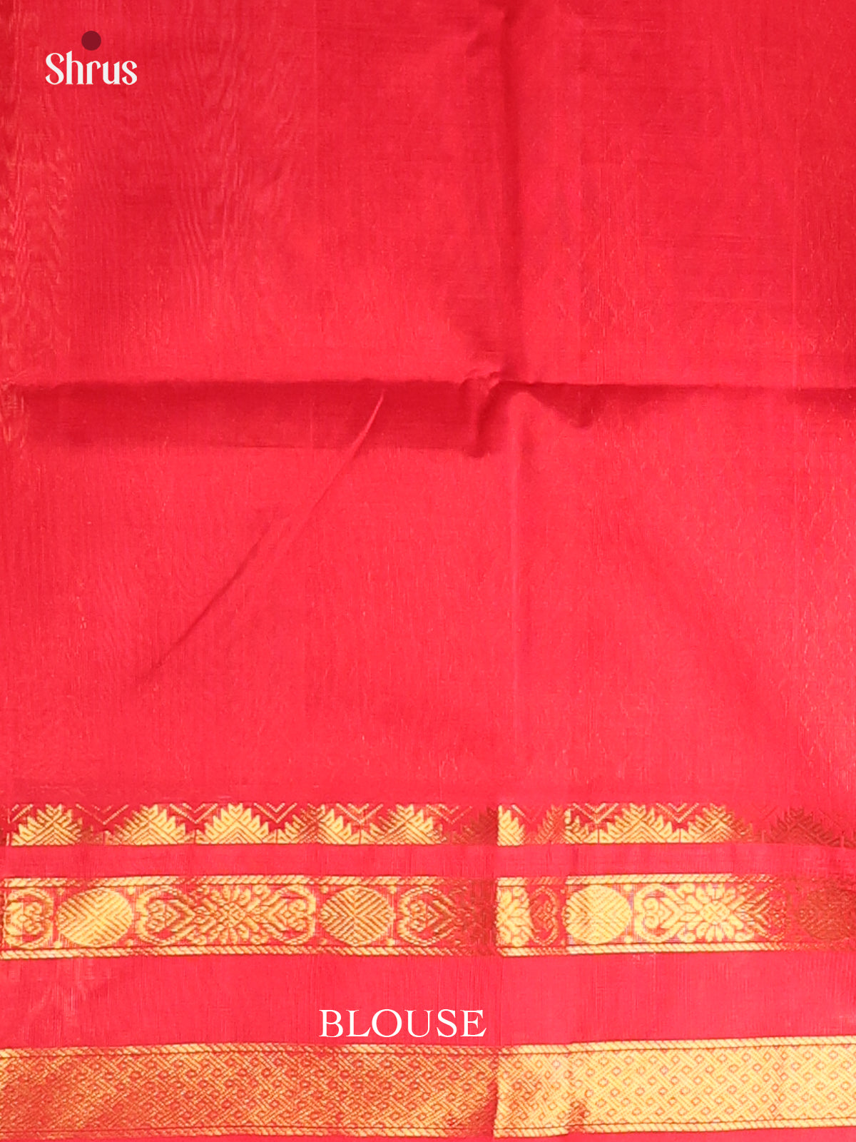 dark Green & Red - Silk Cotton Saree - Shop on Shrus.com