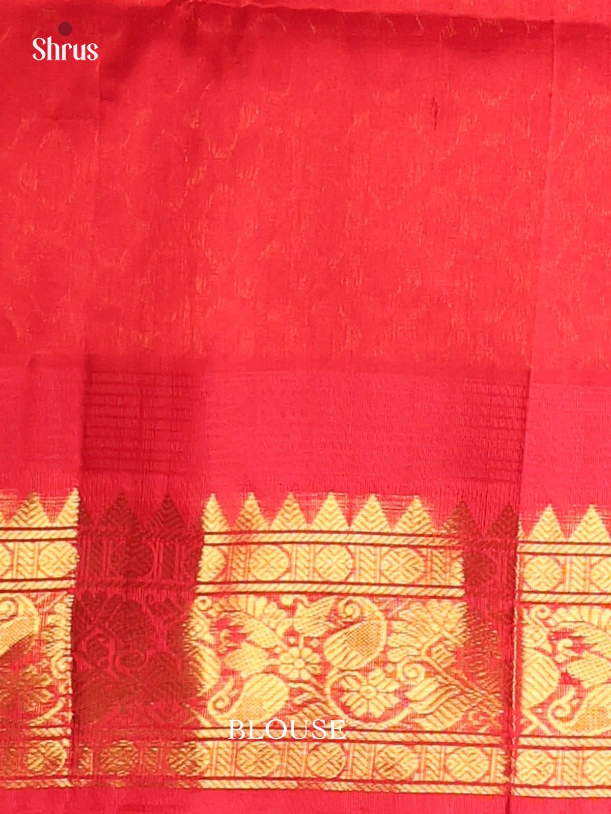 Green & Red - Silk Cotton Saree - Shop on Shrus.com