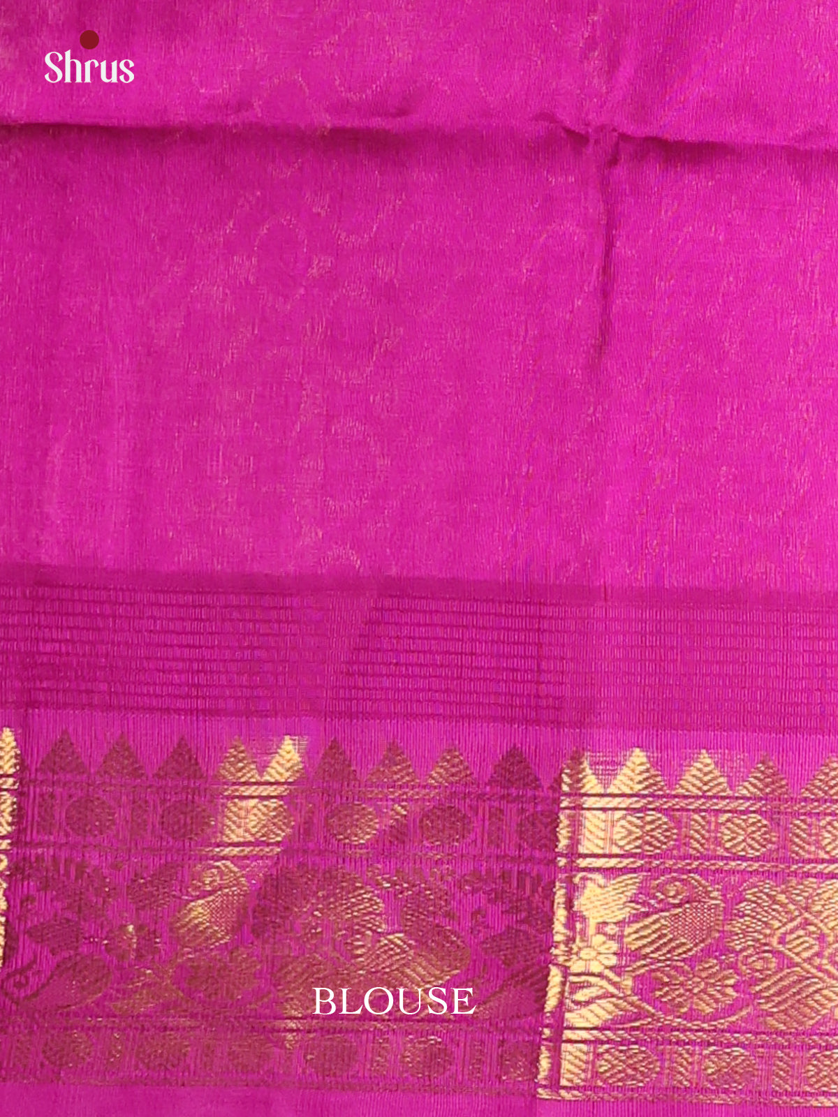 Blue & Majenta - Silk Cotton Saree - Shop on Shrus.com