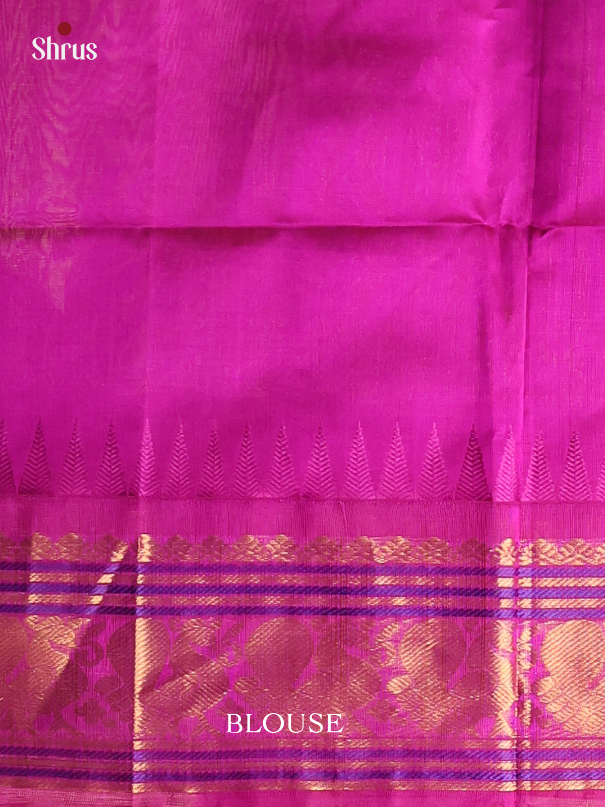 Green & Majenta - Silk Cotton Saree - Shop on Shrus.com
