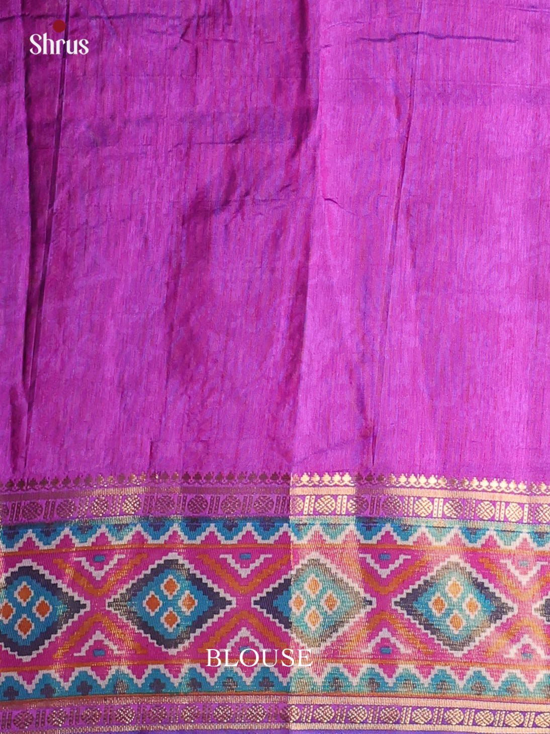 Blue & Purple - Semi Patola Saree - Shop on Shrus.com