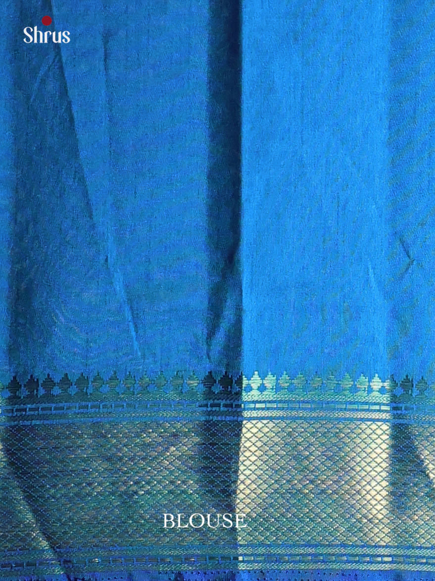 Blue & Green- Semi Patola Saree - Shop on Shrus.com