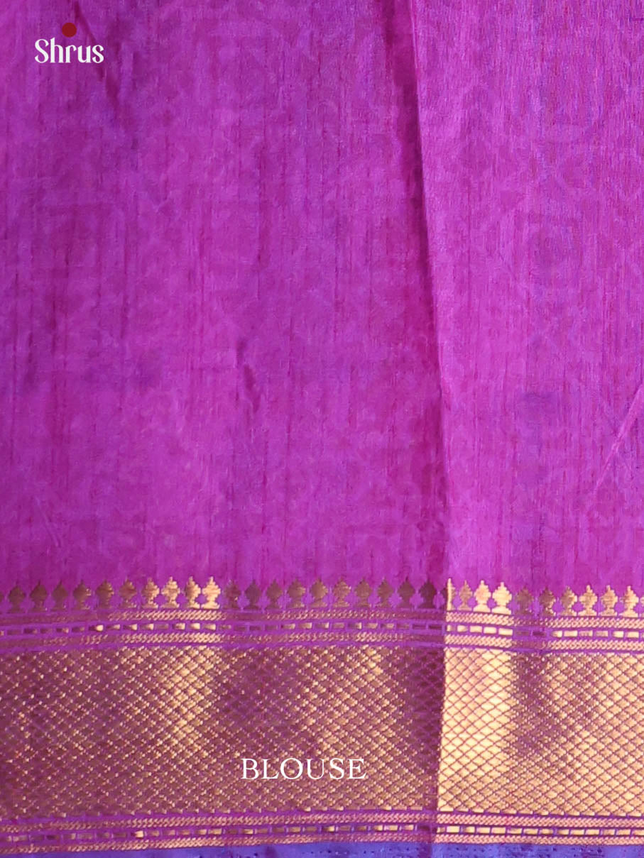 Blue & Purple - Semi Patola Saree - Shop on Shrus.com