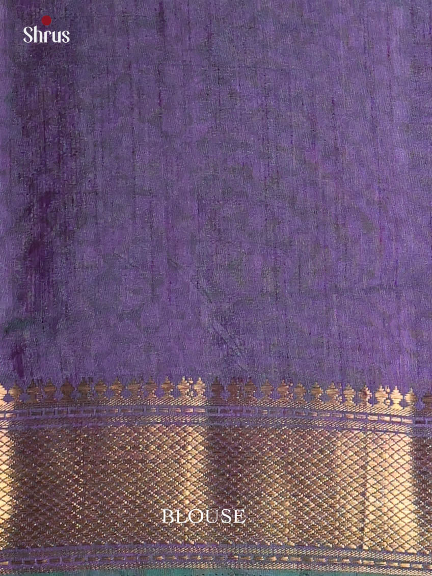 Blue & Purple - Semi Patola Saree - Shop on Shrus.com