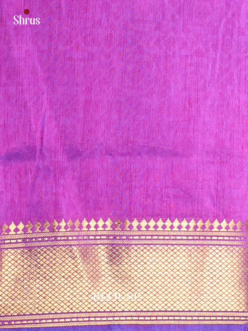 Blue & Purple - Semi Patola Saree - Shop on Shrus.com