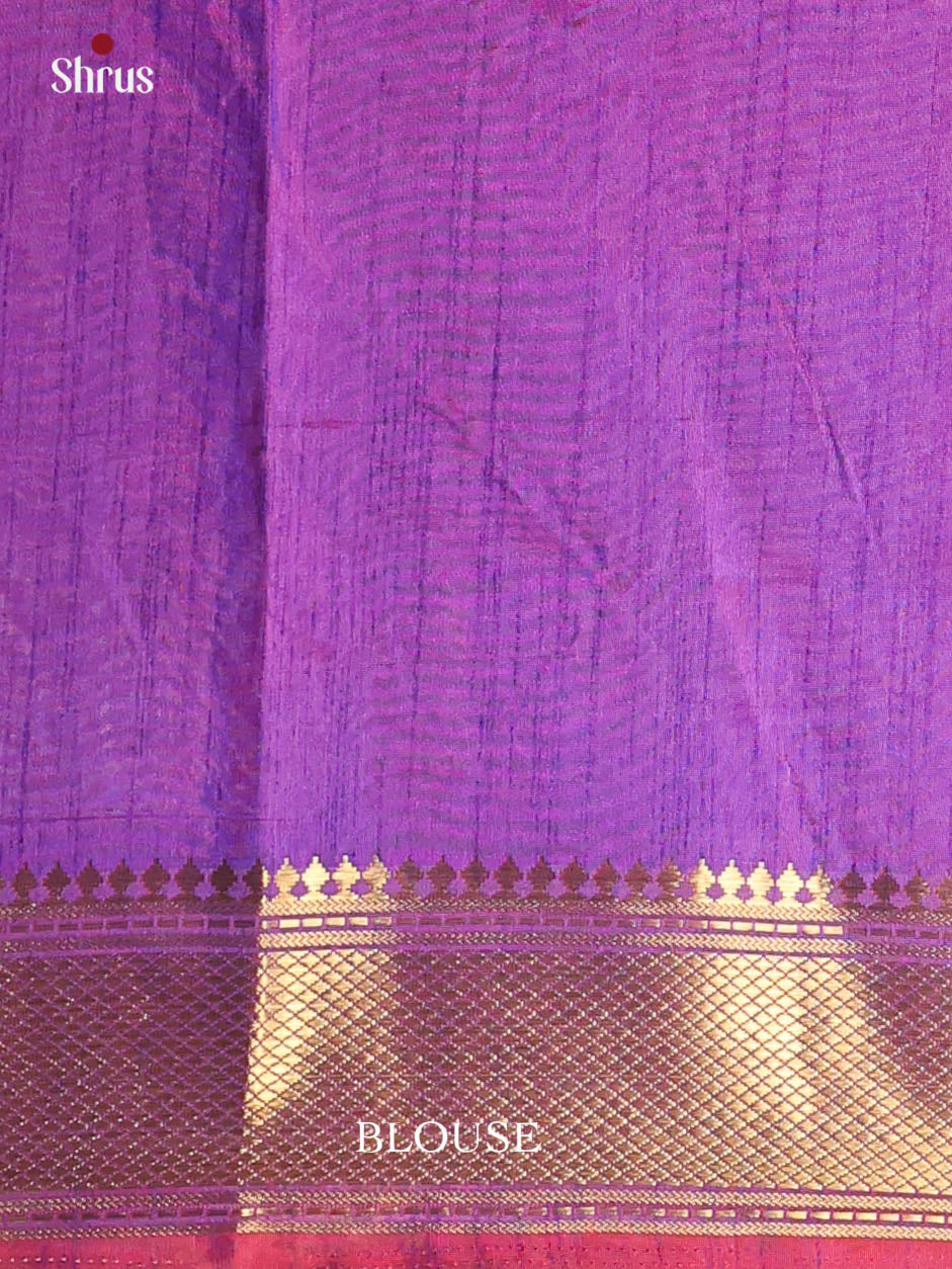 Pink & Purple - Semi Patola Saree - Shop on Shrus.com