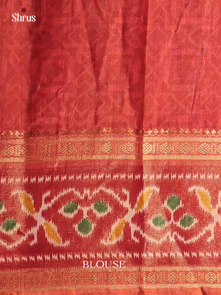 Green & Brick - Semi Patola Saree - Shop on Shrus.com