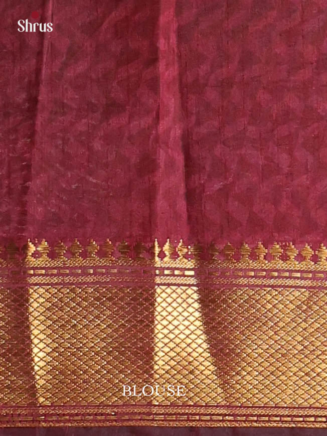 Black & Maroon - Semi Patola Saree - Shop on Shrus.com