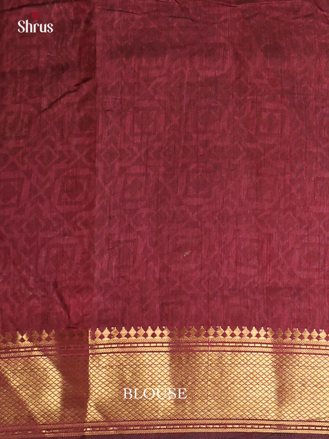 Black & Maroon- Semi Patola Saree - Shop on Shrus.com