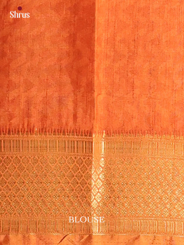 Brown & Orange - Semi Patola Saree - Shop on Shrus.com
