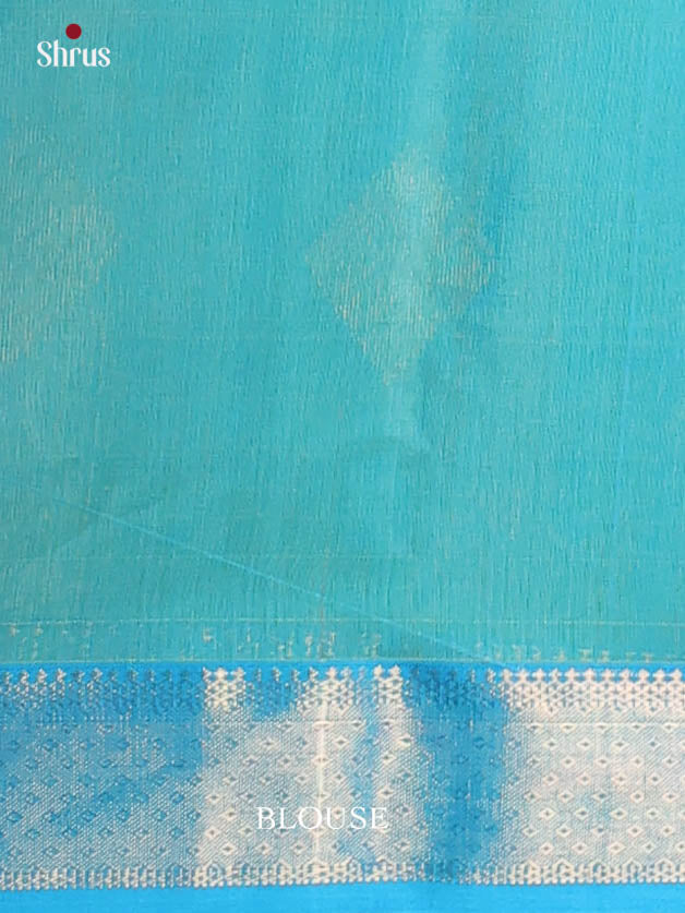 Yellow & Teal - Maheshwari silkcotton Saree - Shop on Shrus.com