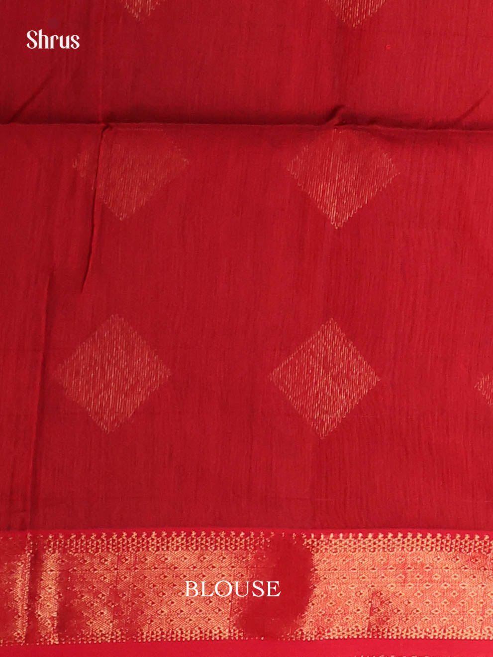 Green & Red - Maheshwari silkcotton Saree - Shop on Shrus.com