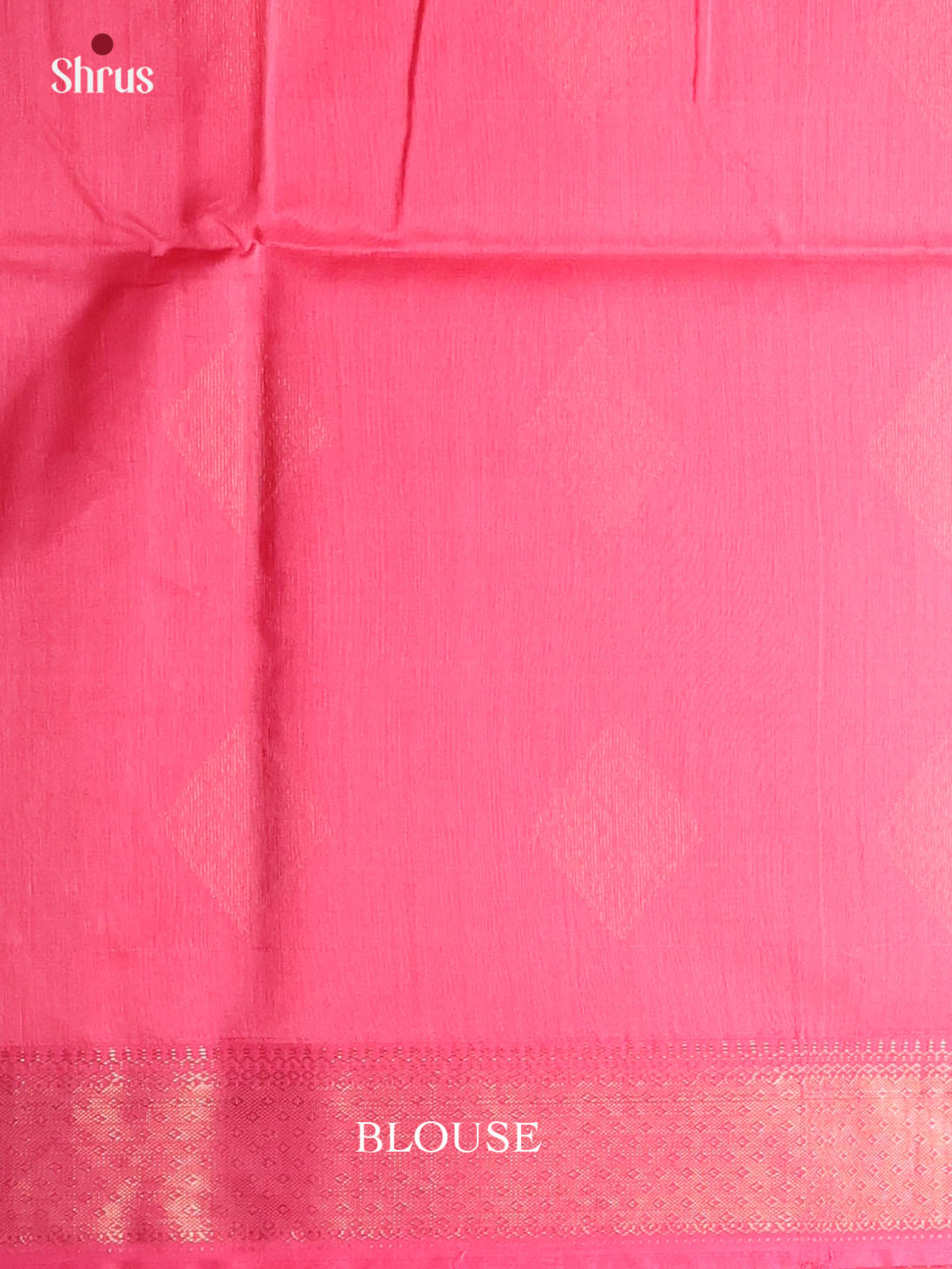 Pink(Single Tone) - Maheshwari silkcotton Saree - Shop on Shrus.com