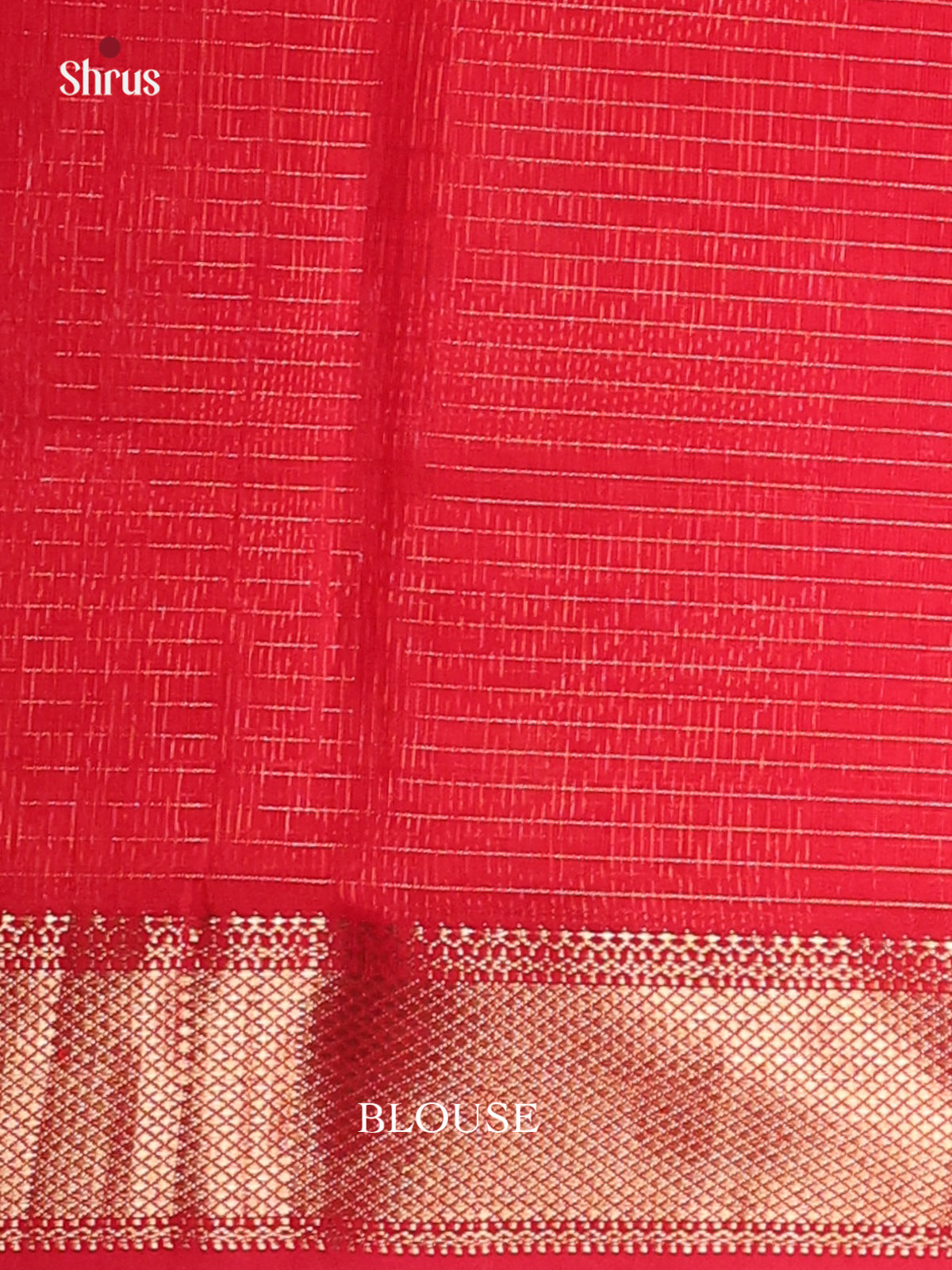 Red(single Tone)- Maheshwari silkcotton Saree - Shop on Shrus.com