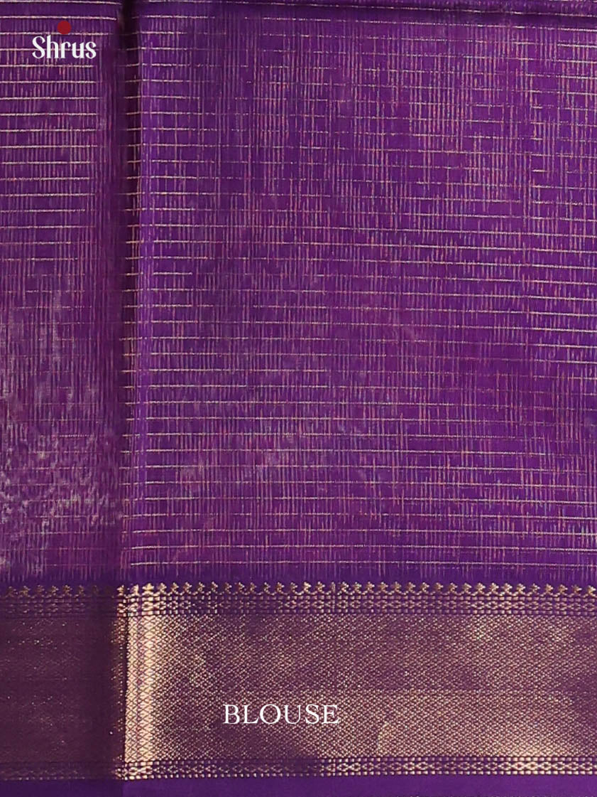 Purple & Violet - Maheshwari silkcotton Saree - Shop on Shrus.com
