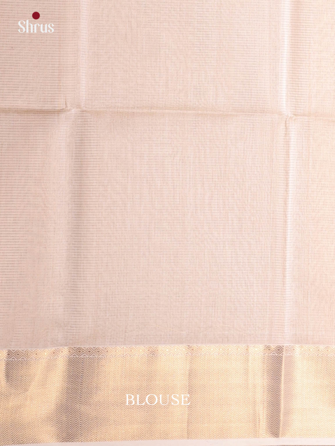 Cream(single Tone) - Maheshwari silkcotton Saree - Shop on Shrus.com