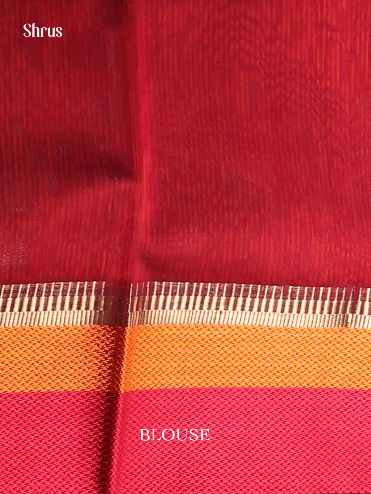 Violet & Red - Maheshwari silkcotton Saree - Shop on Shrus.com