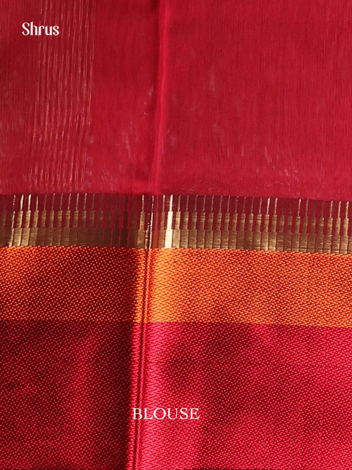 Green & Red - Maheshwari silkcotton Saree - Shop on Shrus.com