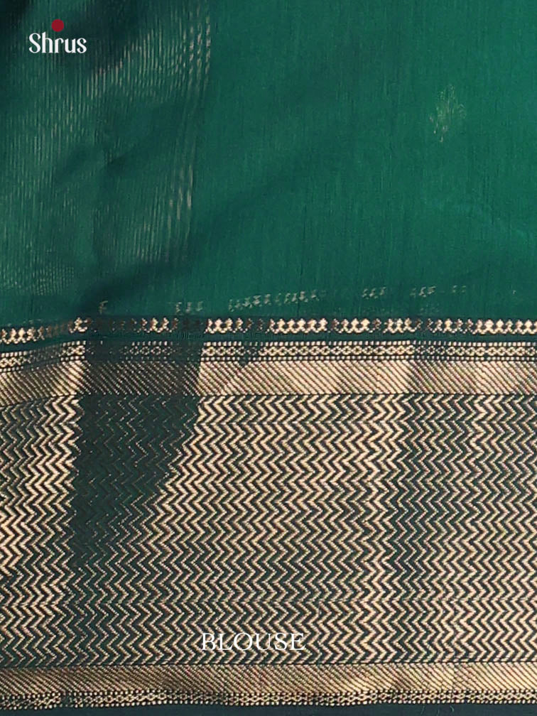 Green(Single Tone)- Maheshwari silkcotton Saree - Shop on Shrus.com