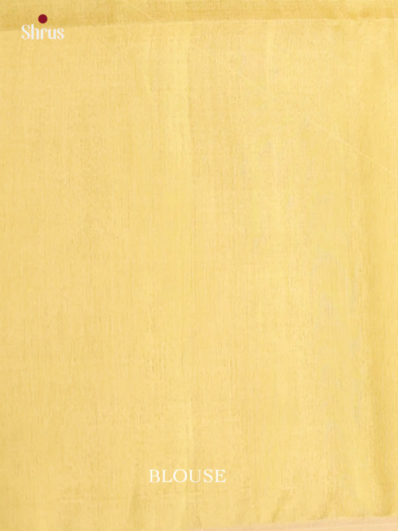 Pale Yellow(Single Tone)- Maheshwari silkcotton Saree - Shop on Shrus.com