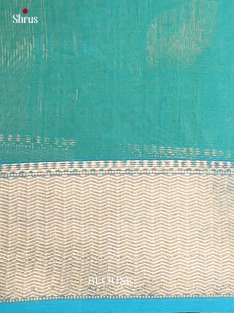 Mustardy Green & Teal Green - Maheshwari silkcotton Saree - Shop on Shrus.com