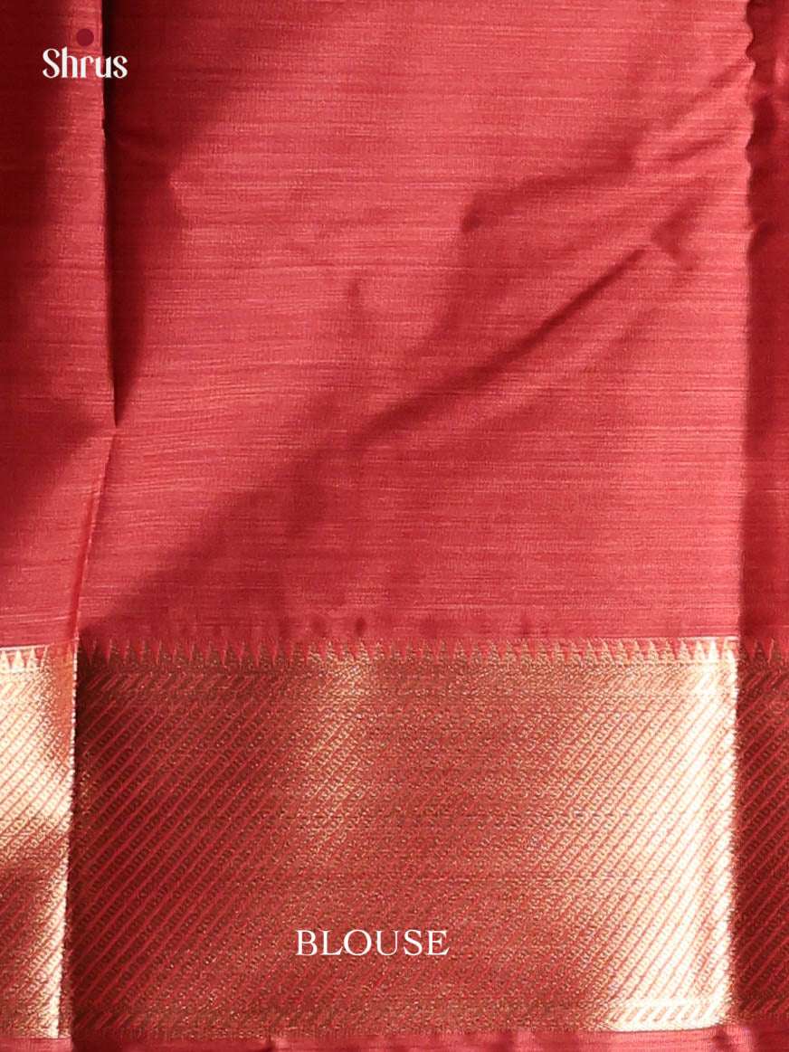 Mustard & Maroon - Kanchipuram-halfpure Saree - Shop on Shrus.com