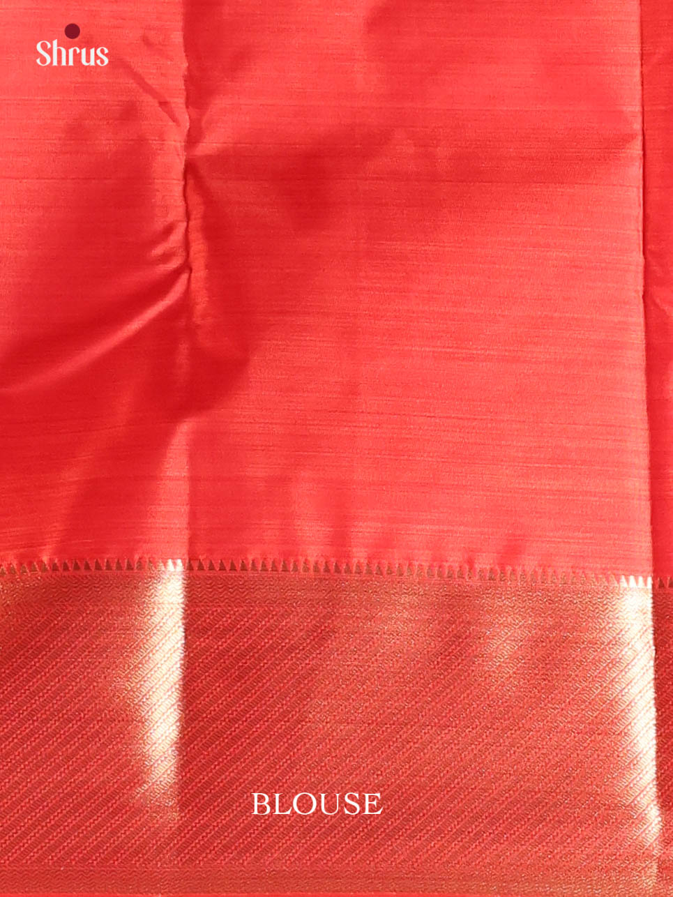 Red(Single Tone) - Kanchipuram-halfpure Saree - Shop on Shrus.com