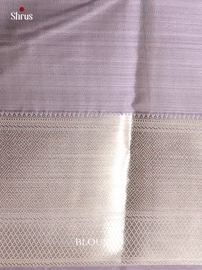 Cream & Lavender - Kanchipuram-halfpure Saree - Shop on Shrus.com