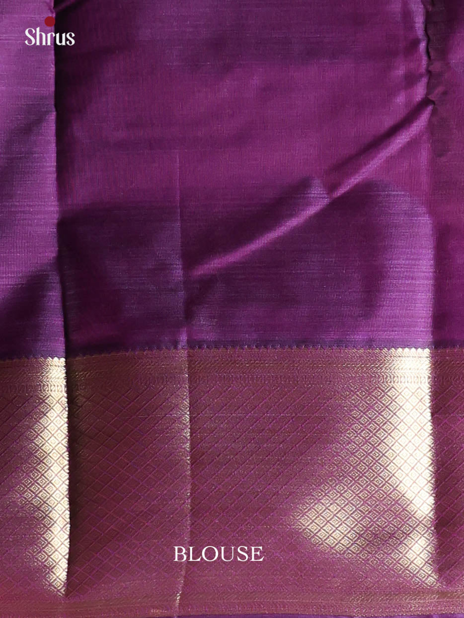 Violet(Single Tone) - Kanchipuram-halfpure Saree - Shop on Shrus.com