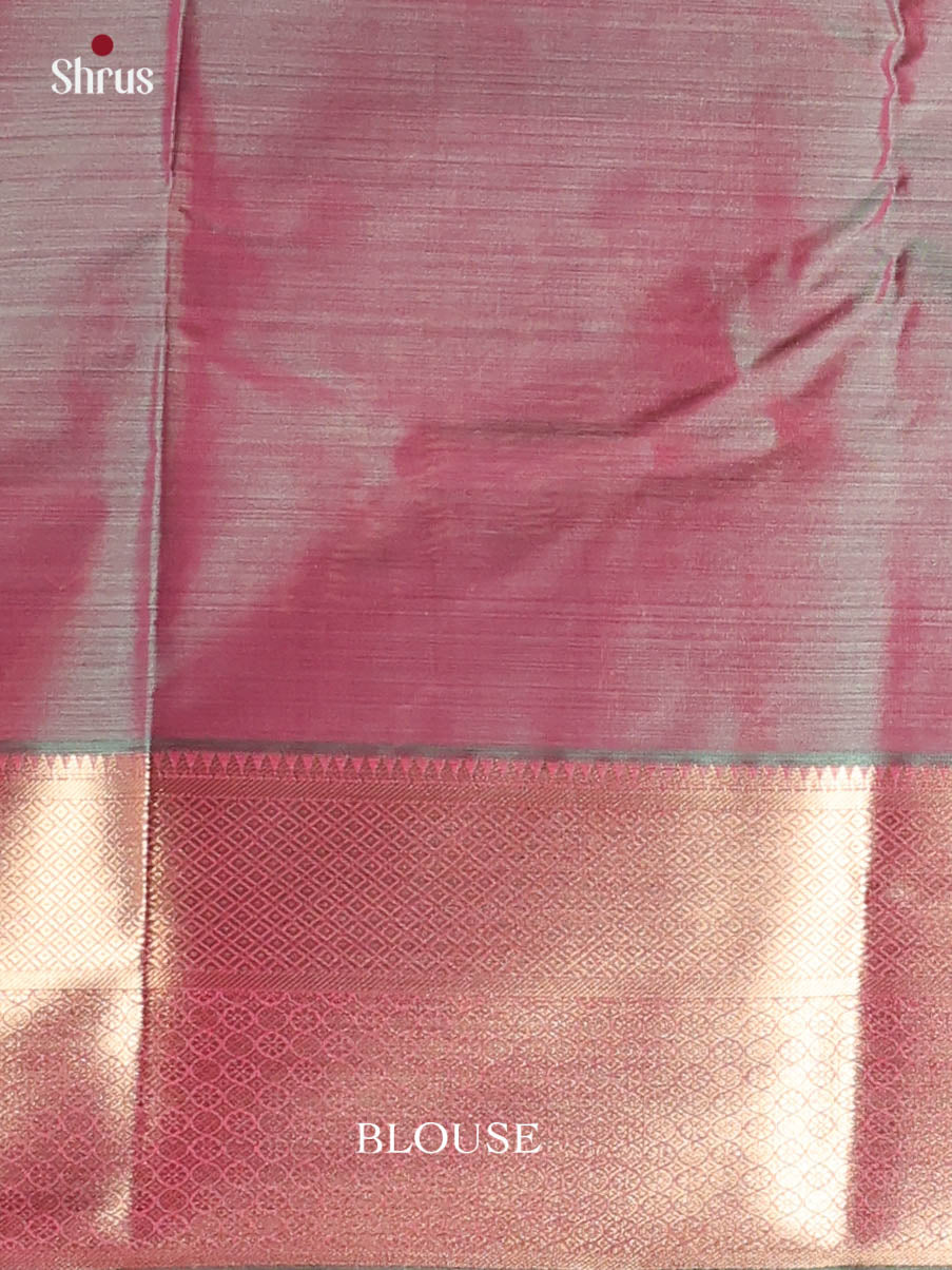 Orange & Green- Kanchipuram-halfpure Saree - Shop on Shrus.com