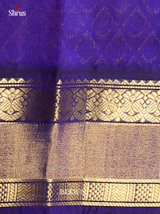 Mambazha Yellow & Blue - Silk Cotton Saree - Shop on Shrus.com