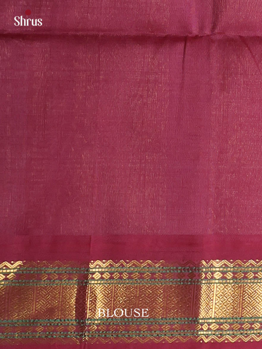 Mustard & Maroon  - Silk Cotton Saree - Shop on Shrus.com