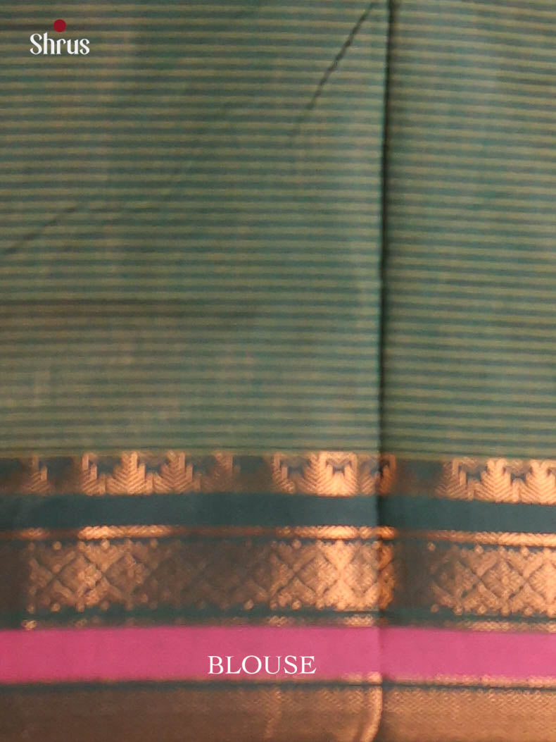 Lite Brown & Green - Kalyani Cotton Saree - Shop on Shrus.com