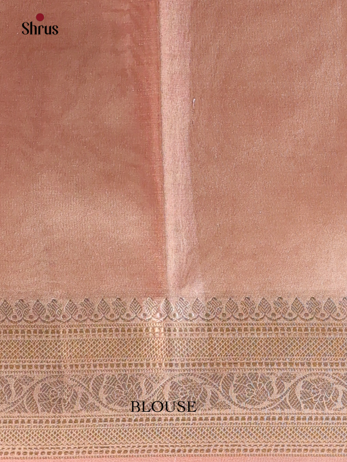 Peachish Pink - Semi Tissue Saree - Shop on Shrus.com
